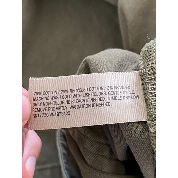 Universal Thread Womens Olive Cargo Pants Size 12 Utility Style Cotton Blend - Picture 4 of 6